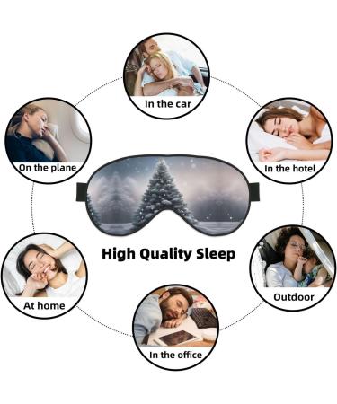 SSIMOO Christmas Tree Snow Sleep Mask | Adjustable Breathable & Fashionable Eye Mask for Comfortable Sleep International Shipping Available - Buy Online on GoSupps.com