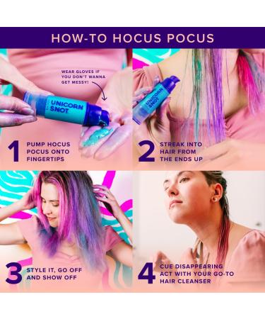 Unicorn Snot Hocus Pocus Hair Color - Washable Temporary Dye for All Hair Types | Bright Pink Hair Paint for Festivals Anime Cosplay & Halloween Costumes - Buy Online on GoSupps.com