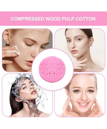 Samuliy Face Wash Sponge Face Sponges for Cleansing Face Pads Made of Wood Pulp Cotton Sponge Makeup Remover Cellulose Face Sponges Cosmetic Spa Sponges - Buy Online on GoSupps.com