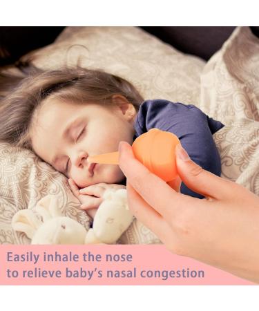 Fuyamp 3 Pcs Baby Nasal Aspirator Set - Nose Sucker & Mucus Remover for Newborns and Toddlers (Orange/Pink/White) - Buy Online on GoSupps.com