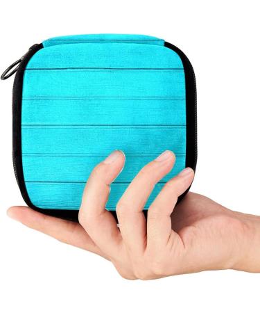 GIAPB Period Bag | Sanitary Napkin Storage & Makeup Pouch | Blue Wooden Background Color2096 - Buy Online on GoSupps.com