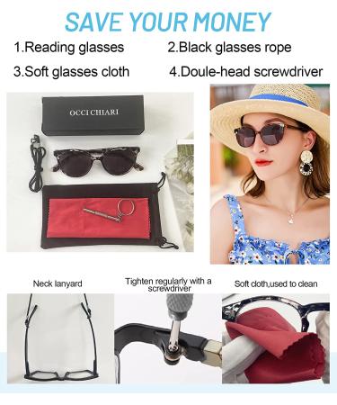 OCCI CHIARI Women's Reading Glasses Eye Reader Durable 1.5 Reading Sunglasses - Tortoise Shell Design - Buy Online on GoSupps.com