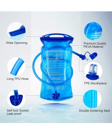 Joyhill Leak-Proof 1.5L/2L/3L Drinking Bladder with Bite Valve - Antibacterial Waterproof Water Container for Hiking Camping & Biking - Buy Online on GoSupps.com
