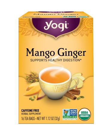 Yogi Tea Organic Mango Ginger Caffeine Free 16 Tea Bags 1.12 oz (32 g)