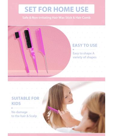 Hair Grooming Kit: Ultimate Wax Stick Slick Back Brush & Comb Set for Frizz Control & Flyaway Taming - Shop Internationally - Buy Online on GoSupps.com