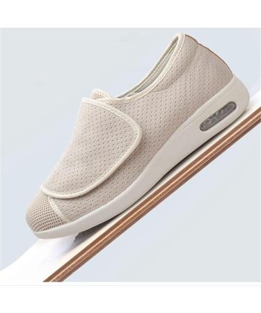MisFun Unisex Diabetic Shoes - Lightweight Men Women Large Size 12.5 Beige - Comfortable Footwear for Diabetics & Fracture Recovery - Buy Online on GoSupps.com