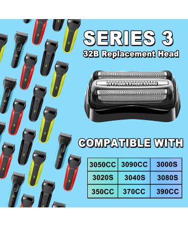 Buy Series 3 32B Electric Shaver Replacement Head - Compatible Blades for Braun 3040s 3010s 310s & More - Global Shipping Available - Buy Online on GoSupps.com