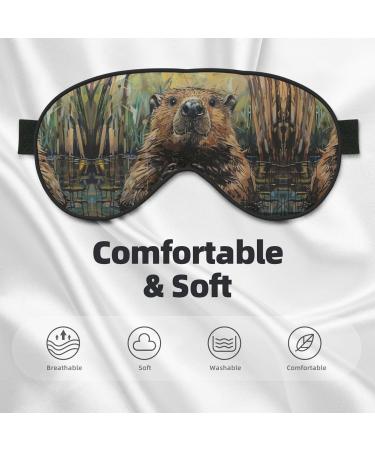 SSIMOO Beaver Sleep Mask | Adjustable Breathable Eye Mask for Comfortable Sleep - Buy Now - Buy Online on GoSupps.com