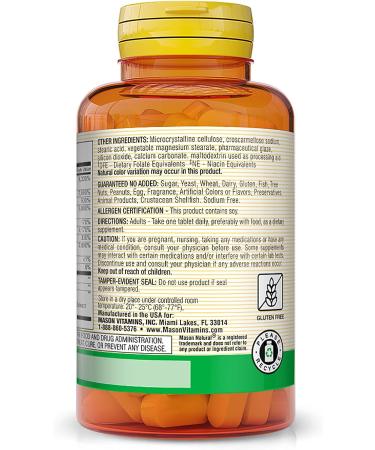 MASON NATURAL Ultra B-100 Complex 100 Tablets - Supports Healthy Heart, Nervous System, Immune Function & Energy Metabolism - Buy Online on GoSupps.com