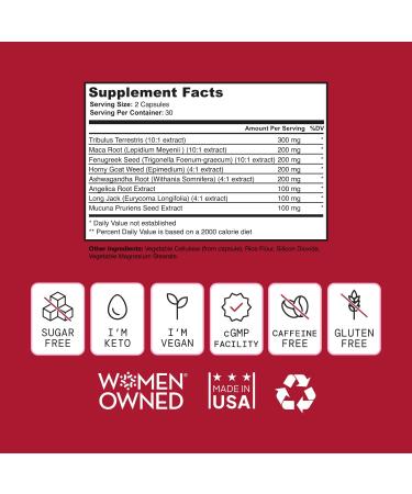 SELF NUTRITION Libido Support for Women Sensitivity & Desire Libido Booster for Women with Horny Goat Weed maca tribulus ashwagandha & More - Vegan USA Keto Third-Party Testing - 60 Capsules. - Buy Online on GoSupps.com