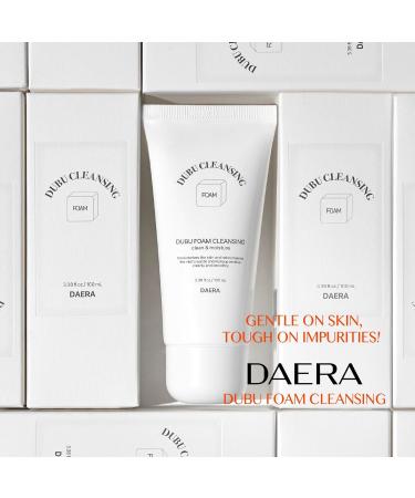 DAERA DUBU Foaming Cleanser 100ml Hydrating & Moisturizing Soothing for Sensitive Skin Hyaluronic Acid One Step Cleasing Panthenol & Soy Ferment Extract Korean Facial Cleanser - Buy Online on GoSupps.com