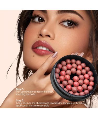 Blush Ball Long lasting blush Portable cheek tint moisturizing coloring tool for daily use costume party outdoor commute - Buy Online on GoSupps.com