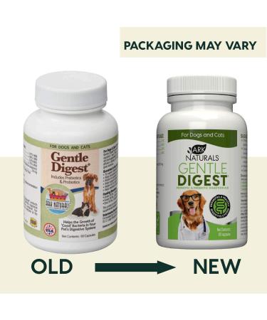 Gentle Digest Capsules for Dogs & Cats - Vet Recommended Probiotics & Prebiotics for Digestive & Immune Support | 60 Count - Buy Online on GoSupps.com