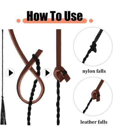 Shappy 10pc Black Whip Crackers Nylon Rope Replacement Set - 11.8 Inch for Horse, Bullwhip, Stock Whip - Buy Online on GoSupps.com