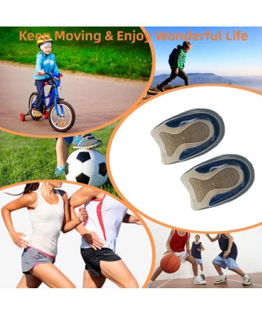 Kids Heel Cups for Pain Relief | Shock Absorbing Gel Inserts for Sensitive Heels & Plantar Fasciitis (Sizes 3-7 - Buy Online on GoSupps.com