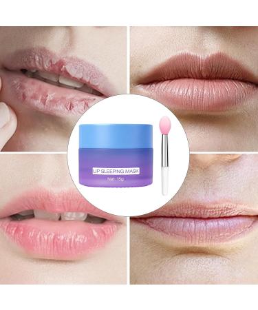 Overnight Lip Mask - 15g Dual Color Cream - Overnight Lip Balm with Silicone Brush - For Women and Men with Chapped Lips Makeup Improves Dryness Care - Buy Online on GoSupps.com