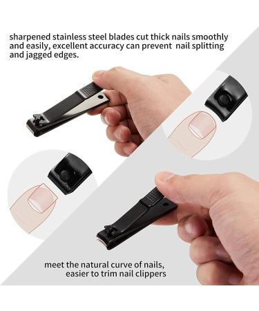 Black Stainless Steel Size Nail Clippers Nail Clippers Simple Nail Clippers Nail Covers for Painting Nails (B One Size) One Size B - Buy Online on GoSupps.com