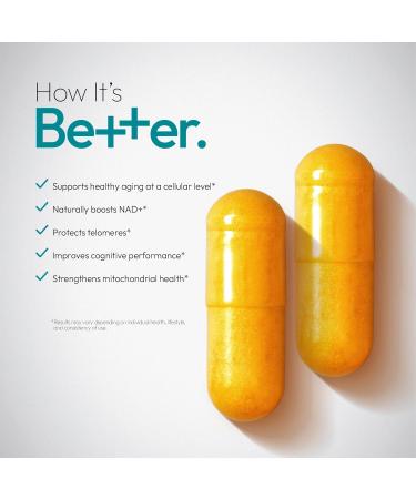 O'blossom Forever Young NAD+ Supplement - Clinically Studied NMN Resveratrol Formula with NADH Supplement - Boosts NAD+ in 14 Days Supports Healthy Aging Cognitive Function & Mitochondrial Health - Buy Online on GoSupps.com