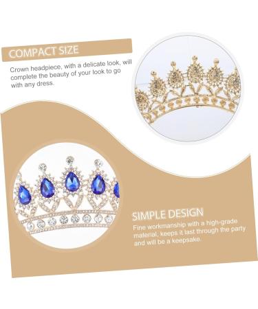 TOVINANNA 1pc Water Drop Diamond Princess Crown Water Drop Headwear Sweet Hair Prop Bridal Headband Exquisite Crown Charming Hair Jewelry Distinctive Crown Rhinestone Crown Crystal Crown 18*18*6.5cm Blue - Buy Online on GoSupps.com