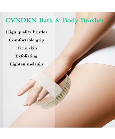 2 Pack Natural Soft and Hard Boar Bristle Body Brushes for Exfoliating and Cleansing - Round Massage Bath Brushes for Whole Body, Promotes Blood Circulation - Buy Online on GoSupps.com
