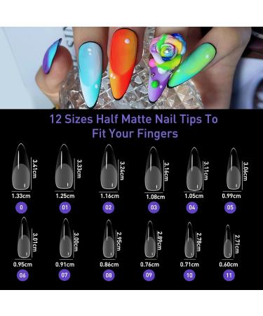 Beautilux Nail Tips - 552pcs Long Stiletto Gelail Transparent 12 Sizes - Soft Full Cover for Home Manicure & Nail Studios - Buy Online on GoSupps.com