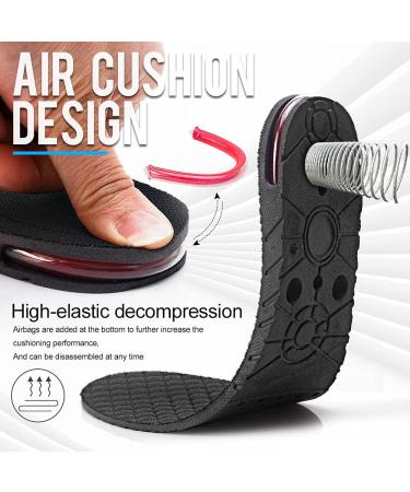 Height Increasing Insoles - 2 Pairs Air Cushion Shoe Pads for Men & Women | Black Heel Inserts - Buy Online on GoSupps.com