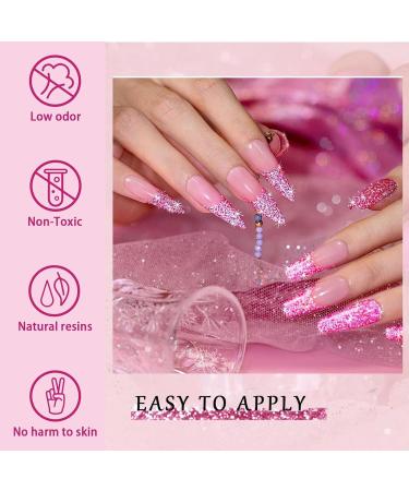 Nail Polish Set - Glitter Nail Varnish Set - Quick Dry Flash Shinny Pink Series Nail Polish - Healthy Breathable Nail Varnish Gift Set - No Need Cure Nail Paint for DIY Nail Art 4pcs 3 - Buy Online on GoSupps.com