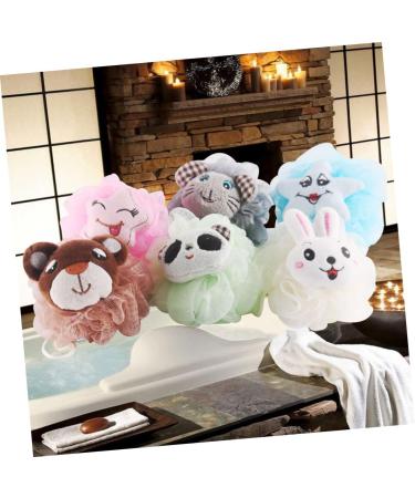 6pcs Slack Pouf Shower Ball - Exfoliating Loofah & Back Scrubber | Premium Bath Sponge Set for Ultimate Skin Care - Buy Online on GoSupps.com