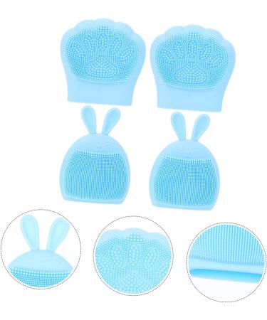 24 Pcs Rabbit Ears Facial Brush Silicone Face Silicone Face Scrubbers Facial Cleaning Pad Face Cleanser for Women Facial Cleansing Manual Miss Silica Gel Silicone Brush Light Bluex6pcs 7.5x7.5cmx6pcs - Buy Online on GoSupps.com