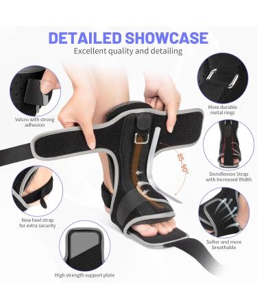 Podowo Plantar Fasciitis Night Splint 2024 Upgraded Plantar Fasciitis Brace for Women Men Plantar Fasciitis Relief Achilles Tendonitis Foot Drop Heel Pain Black - Buy Online on GoSupps.com