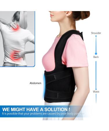 Adjustable Posture Corrector for Men & Women | Back Support for Scoliosis & Hunchback | Medium 33-39 Size - Buy Online on GoSupps.com
