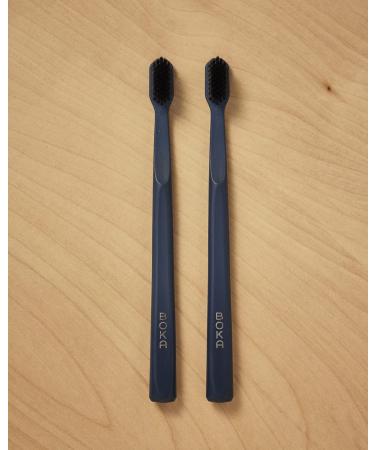Boka Activated Charcoal Toothbrush - Soft Classic Blue | Eco-Friendly Oral Care - Buy Online on GoSupps.com