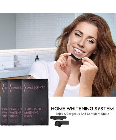 Smile Sciences Gel Infused Charcoal Whitening Strips - Remove Stains at Home - Safe & Effective Teeth Treatment (14 Strips) - Buy Online on GoSupps.com