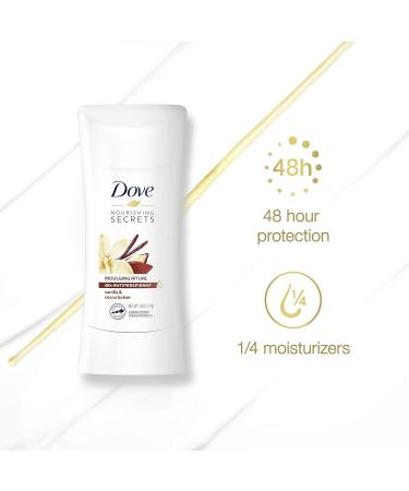 Dove Nourishing Secrets Vanilla Cocoa Butter Deodorant Stick for Women - 48 Hour Protection, 2.6 oz (Pack of 3) - Buy Online on GoSupps.com