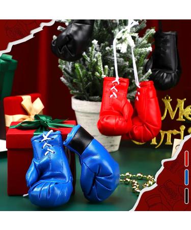 12 Pcs Mini Boxing Gloves - Boxing Accessories & Gifts for Car Decoration - Black Blue Red - 4 Inch - Buy Online on GoSupps.com