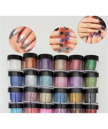 XICHEN 24 Colour Fine Acrylic Glitter Powder for Nail Art - Decoration Dust Powder - Buy Online on GoSupps.com