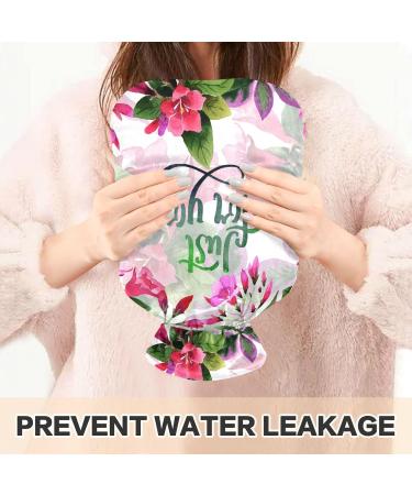 NAANLE Heat Bottle - 1L Transparent Floral Pattern | Bed Hand & Feet Warmer | Pain Relief & Heat Therapy - Buy Online on GoSupps.com