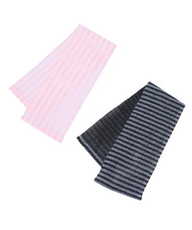 Healeved 2pcs Bath Towel Pull Back Strip Bath Tub Scrubber Body Towels Silicone Body Brush Bath Sheets Towels for Adults Shower Brush for Bath Towel Back Rub Towel Shower Towel 100x25cm