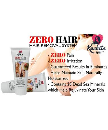 ZeroHair Painless Depilatory Cream for Men & Women | Fast-Acting Hair Removal for Body & Private Parts | 200ml Kachita Spell - Buy Online on GoSupps.com