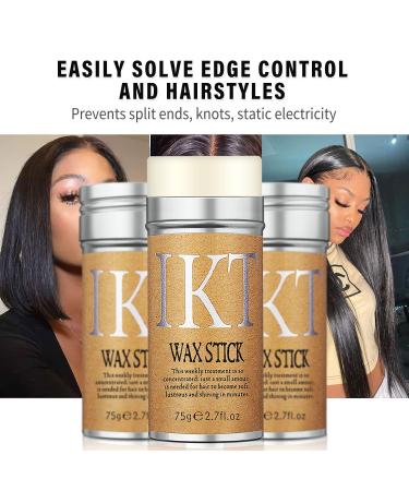 Hair Styling Set - Pink Wax Stick Edge Brush & Tail Comb for Wig Styling & Edge Control | International Shipping Available - Buy Online on GoSupps.com