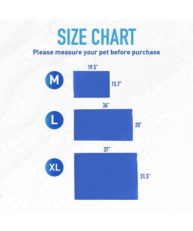 Chillz Dog Cooling Mat - Pressure Activated Gel Pad for Dogs & Cats - Non-Toxic, No Water Needed - Ideal for Home, Travel, Crates - Large Blue - Buy Online on GoSupps.com