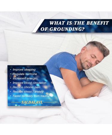 Grounding Sheet King Conductive Grounding Mat with 15ft Grounding Cord Grounding Products Improve Sleep Natural Wellness Reduce Muscle Pain(76x80in) - Buy Online on GoSupps.com