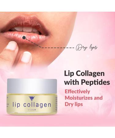 Shop Lip Collagen Peptides Complex & Overnight Lip Mask - Plump Hydrate & Nourish Your Lips | 20g with Vitamin E Coconut & Beeswax - Buy Online on GoSupps.com