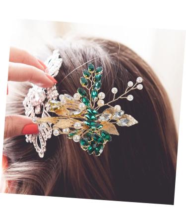 Ipetboom Wedding Headpiece Silver Leaf Tiara Hair Comb for Girls Rhinestone Hair Clips Hair Barrettes for Girls Decorative Hair Clips Womens Headpiece Girl Headpiece Bride Metal Glass - Buy Online on GoSupps.com