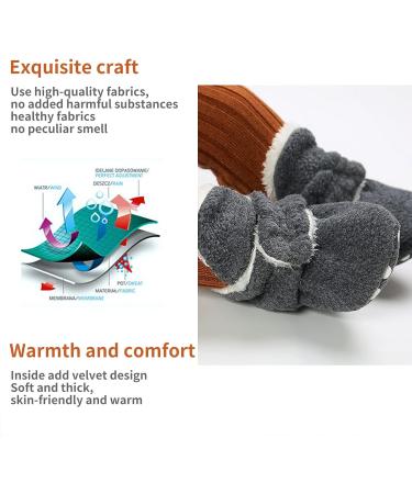EDOTON Unisex Newborn Winter Boots - Non-Slip Sole Soft Stay On Bootie Socks 0-6 Months Navy Gray - Buy Online on GoSupps.com