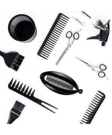 Buy 4-Piece Banana Clips & Fish Comb Combs | Wide Tortoise Kamm Hair Clips for Women - Black Gradient & Brown - 14 cm Long - Buy Online on GoSupps.com