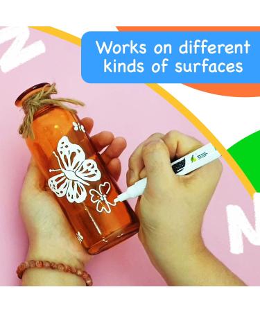 Funcils White Chalk Markers Variety Pack - 6 Liquid Chalk Pens for Chalkboard Signs, Blackboard, Windows, Labels, Bistros, Glass, and Cars - Extra Fine, Fine, and Bold Tips Included - Buy Online on GoSupps.com
