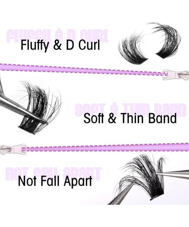 Boahankuke Fluffy Lash Clusters 280PCS 100D+120D D Curl Individual Cluster Lashes 12-18mm - Buy Online on GoSupps.com
