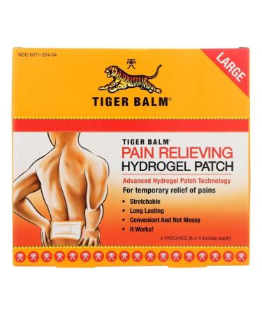Tiger Balm Pain Relieving Patch Large 4 Each (Pack of 2)