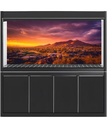 MIRRORANG 91x50cm Sun and Desert Terrarium Background Mountain Oasis Gobi Reptile Habitat Background Durable Vinyl Background 91x50cm style 5 - Buy Online on GoSupps.com